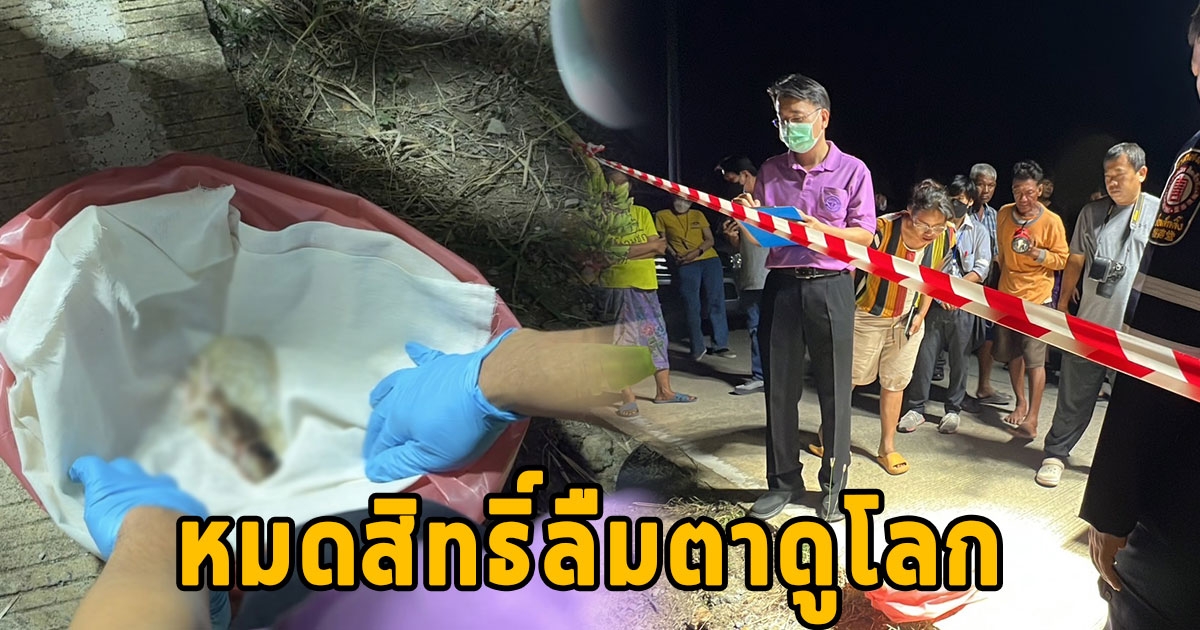 สลดใจ ทารกน้อยไม่ทันได้ลืมตาดูโลก ถูกแม่ใจยักษ์ทิ้งร่องน้ำ