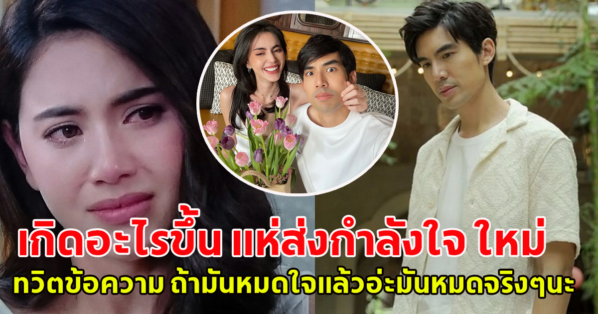 แห่ส่งกำลัง ใหม่ ดาวิกา ทวิตข้อความ ถ้ามันหมดใจแล้วอ่ะมันหมดจริงๆนะ