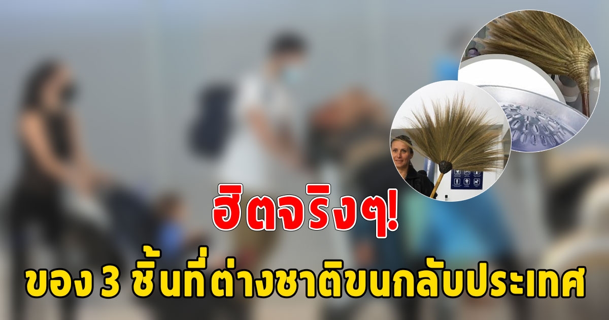 น่ารักอะ ต่างชาติหิ้วไม้กวาด เตาหมูกระทะ ครก กลับประเทศ