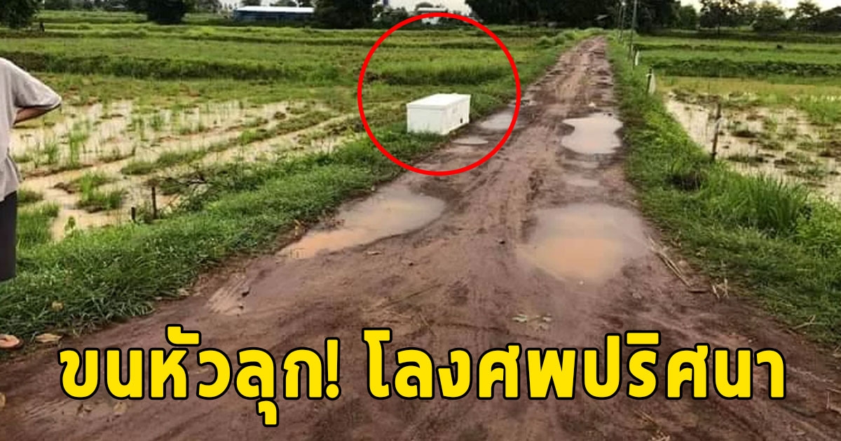 คุณตาวัย 73 แทบทรุด เจอโลงปริศนาตั้งขวางทางเข้าที่นา มีเขียนข้อความไว้ด้วย