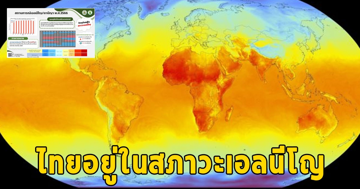 อุตุฯ เผยไทยอยู่ในสภาวะเอลนีโญ อุณหภูมิสูงกว่าปกติ คาดร้อนยาว พร้อมเผยสาเหตุ