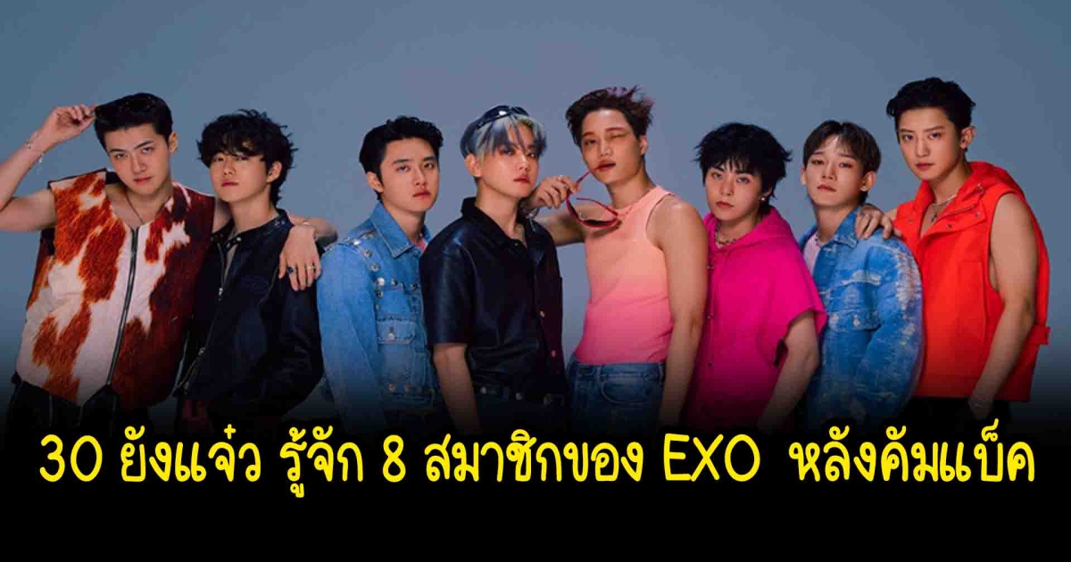 30 ยังแจ๋ว รู้จัก 8 สมาชิกของ EXO  หลังคัมแบ็ค