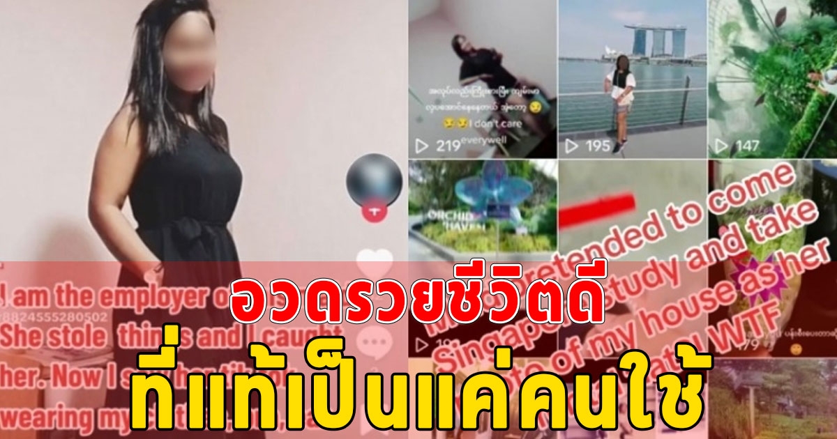 สาวโลกสองใบ อวดรวยชีวิตดี ที่แท้ความจริงเป็นคนใช้ เจ้านายแฉยับ