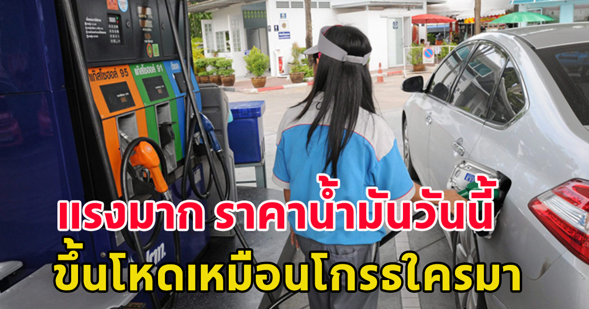 ปรับขึ้นแรงมาก เช็กด่วน ราคาน้ำมันวันนี้ 12 สิงหาคม 66