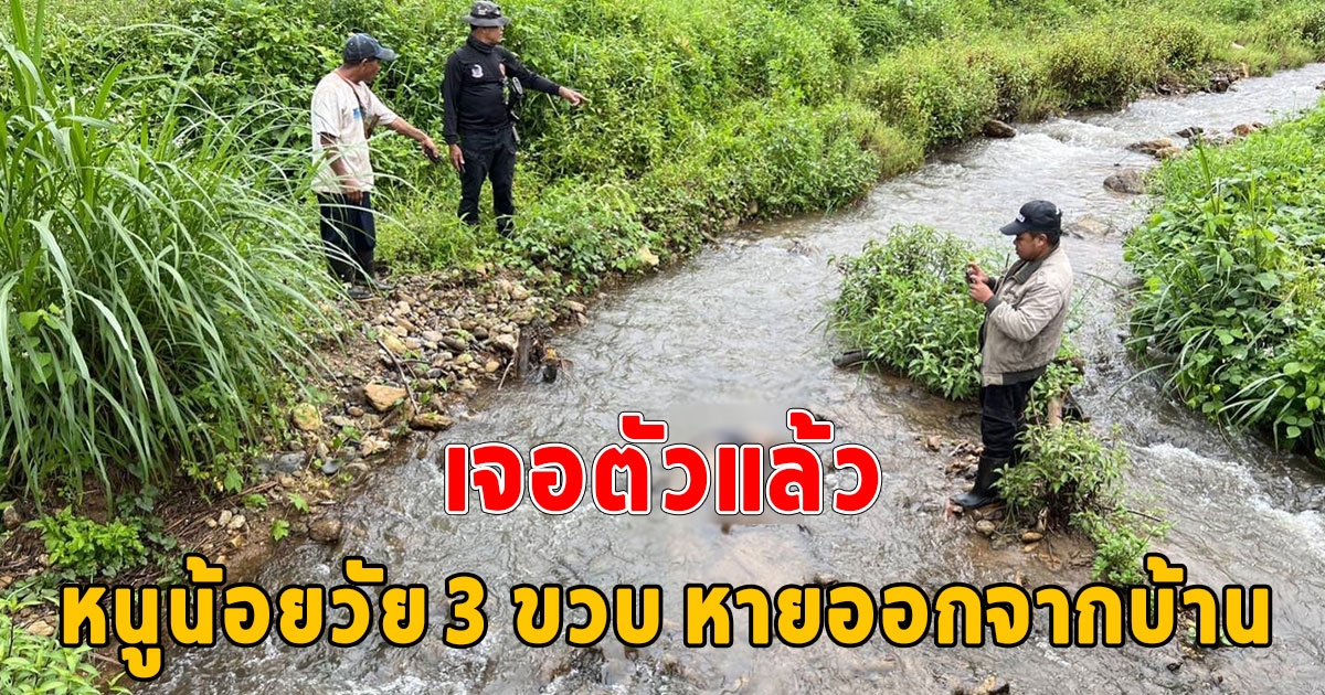 เจอแล้วเด็กน้อยวัย 3 ขวบหลังหายออกจากบ้าน พบเป็นศพอยู่ในแม่น้ำท้ายหมู่บ้าน