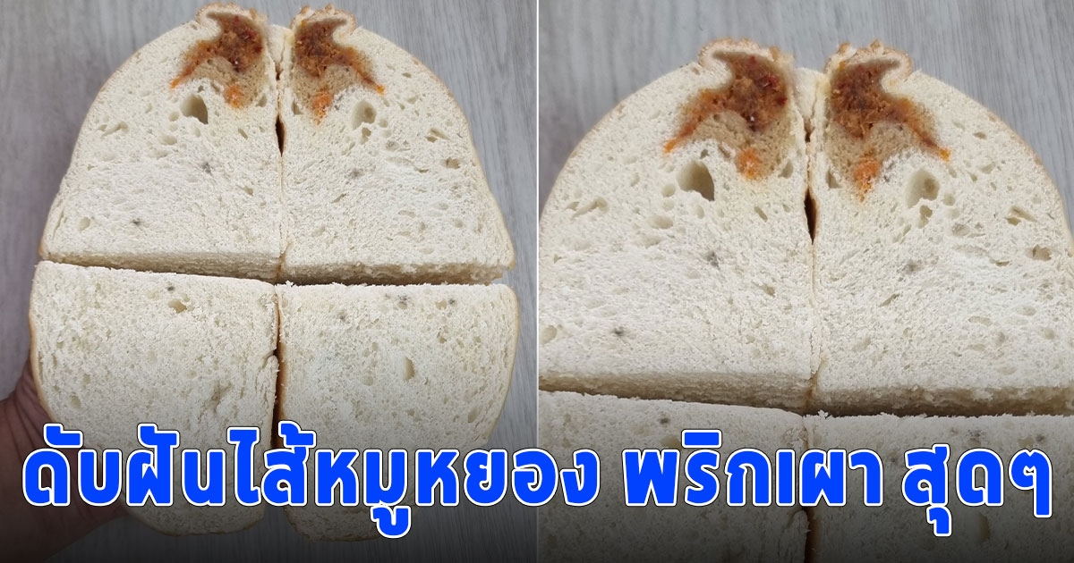 หนุ่มซื้อขนมปังไส้หมูหยองพริกเผา จากห้างดัง ผ่าดูถึงกับปาดน้ำตา