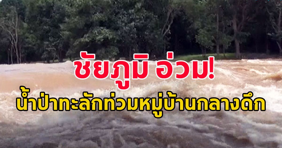 ชัยภูมิ อ่วม! น้ำป่าทะลักท่วมหมู่บ้านกลางดึก เสียหายหนัก