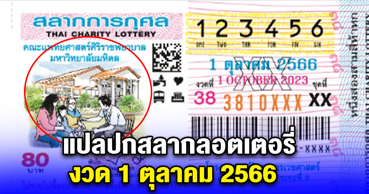 มาแล้วตามคำเรียกร้อง แปลปกสลากลอตเตอรี่ งวด 1 ตุลาคม 2566