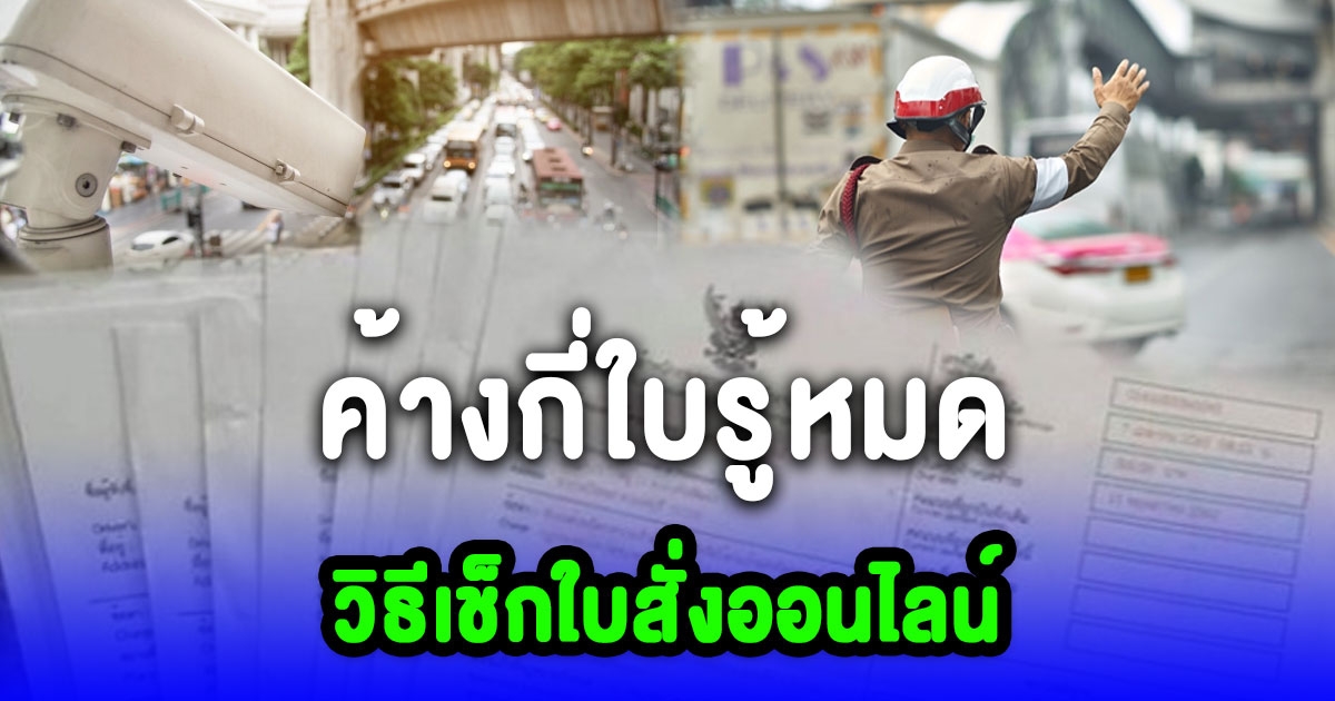 ค้างกี่ใบรู้หมด วิธีเช็กใบสั่งออนไลน์ จ่ายค่าปรับได้ทันที