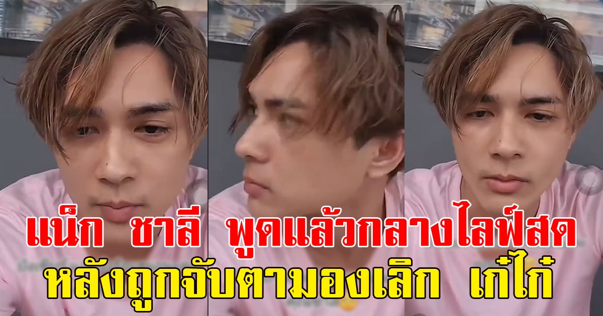 แฟนๆแห่คอมเมนต์ส่งกำลังใจ แน็ก ชาลี พูดแล้วกลางไลฟ์สด หลังถูกจับตามองเลิก เก๋ไก๋