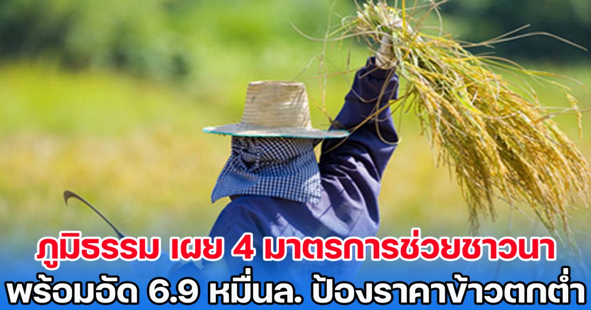 ภูมิธรรม เผย 4 มาตรการช่วยชาวนา พร้อมอัดงบ 6.9 หมื่นล้าน ป้องกันราคาข้าวตกต่ำ