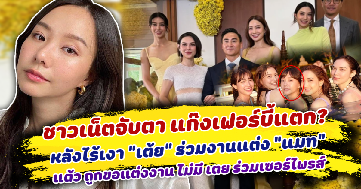 ชาวเน็ตจับตา แก๊งเฟอร์บี้แตกหรือไม่ หลังไร้เงา เต้ย ร่วมงานแต่ง แมท ภีรนีย์ โยงวันสำคัญ แต้ว ถูกขอแต่งงาน ไม่มี เตย ร่วมเซอร์ไพรส์ ล่าสุด เต้ย เคลื่อนไหวแล้ว