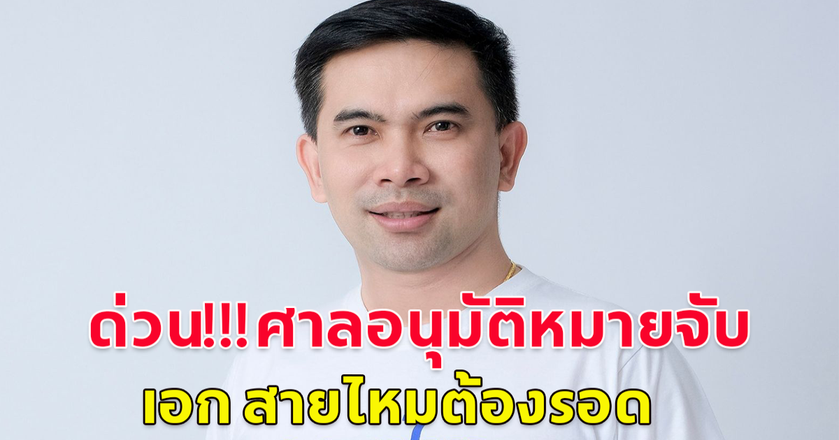 ด่วน!!!ศาลอนุมัติหมายจับ เอก สายไหมต้องรอด