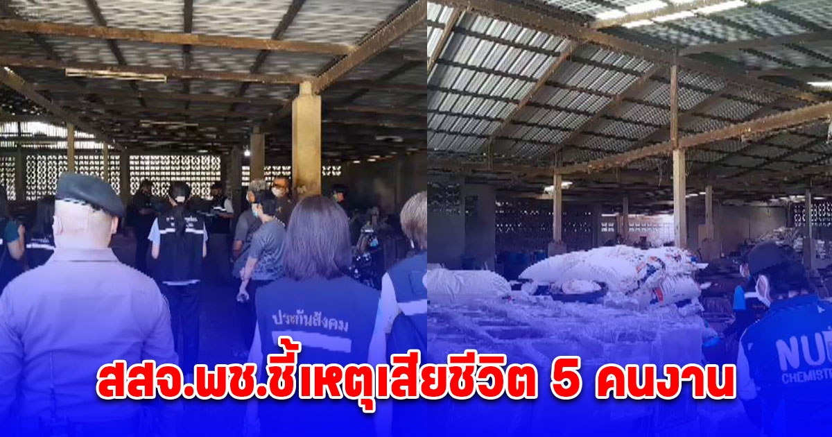 สสจ.พช.ชี้เหตุเสียชีวิต 5 คนงาน หลังนำเครื่องมือเข้าตรวจสอบ พบก๊าซไข่เน่าสูงกว่าปกติ 5 เท่า