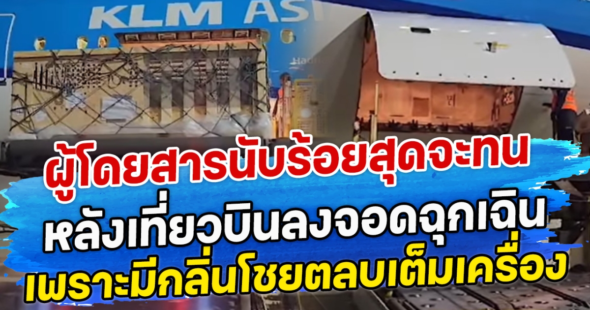 ผู้โดยสารนับร้อยสุดจะทน หลังเที่ยวบินลงจอดฉุกเฉิน เพราะมีกลิ่นโชยตลบเต็มเครื่อง