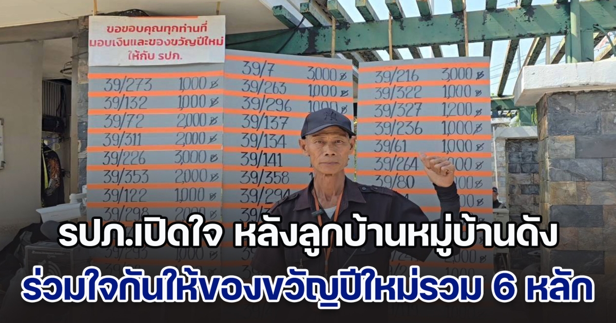 รปภ.เปิดใจ หลังลูกบ้านหมู่บ้านดัง ร่วมใจกันมอบของขวัญปีใหม่ให้ เป็นเงินสด และเครื่องใช้ไฟฟ้า รวมเกือบ 3 แสนบาท