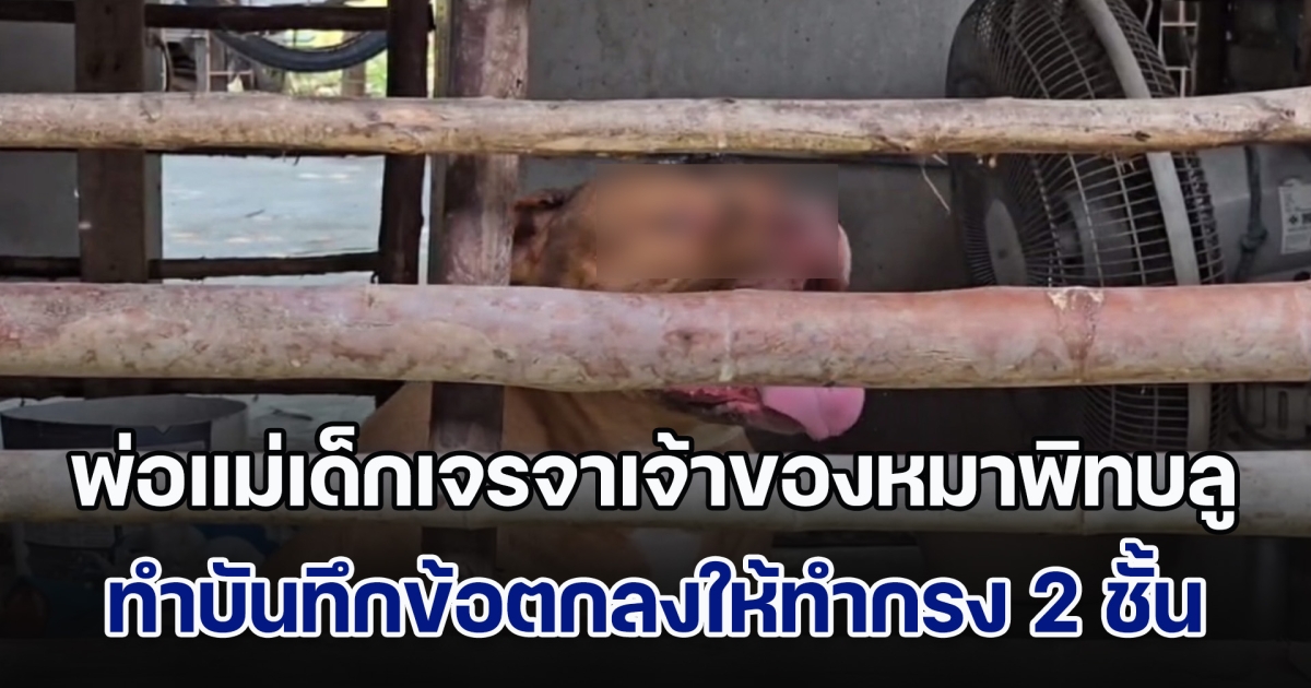 พ่อแม่เด็กเจรจาเจ้าของหมาพิทบลูกัด ทำบันทึกข้อตกลงให้ทำกรง 2 ชั้น ขณะเจ้าของหมาขอเลี้ยงต่อ รับผิดชอบทั้งหมด