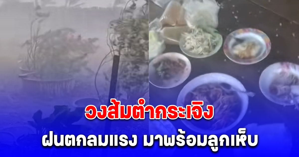 พายุลูกเห็บถล่มเพชรบูรณ์ วงส้มตำกระเจิง