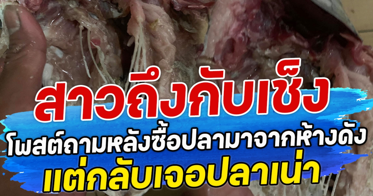 สาวถึงกับเช็ง โพสต์ถามหลังซื้อปลามาจากห้างดัง แต่กลับเจอปลาเน่า