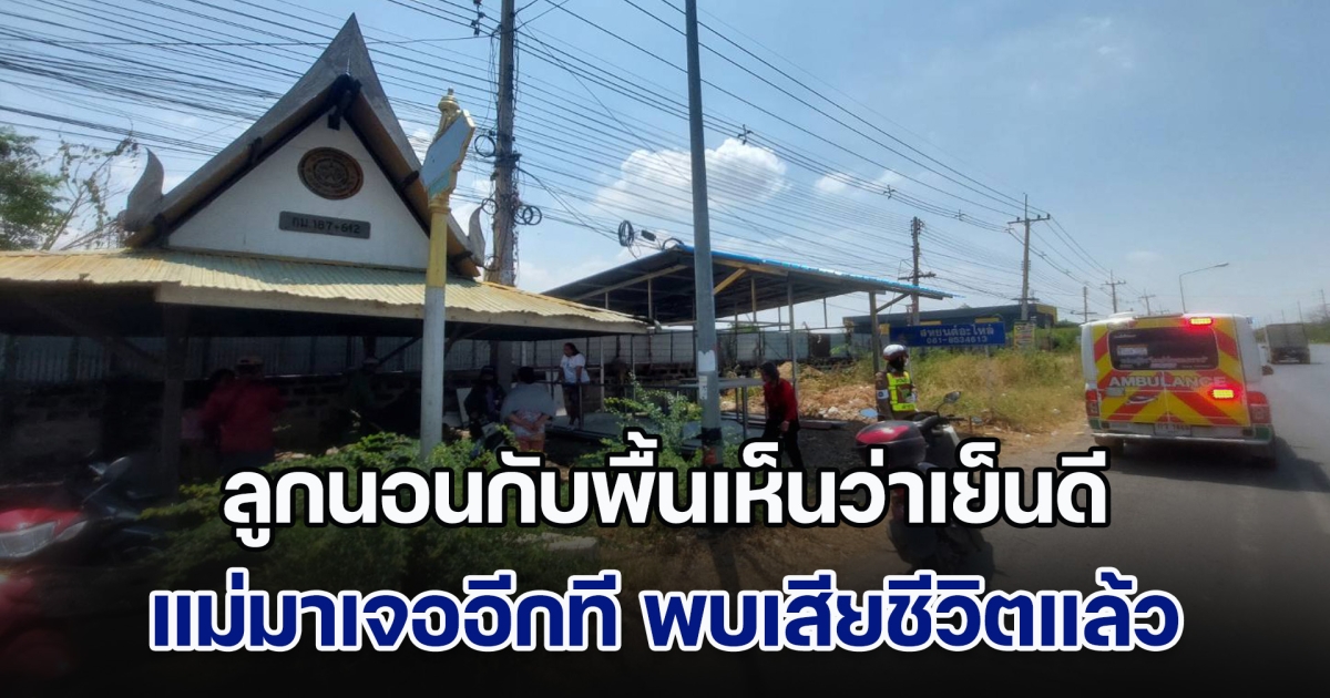 ลูกนอนกับพื้นเห็นว่าเย็นดี แม่มาเจออีกที พบเสียชีวิตแล้ว คาดฮีทสโตรก