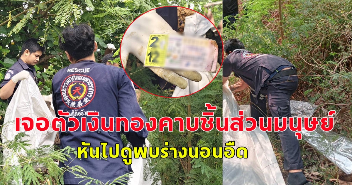 พนักงานเทศบาลฯช็อค เจอตัวเงินทองคาบชิ้นส่วนมนุษย์ วิ่งลงคลอง หันไปดูพบร่างคนเสียชีวิต