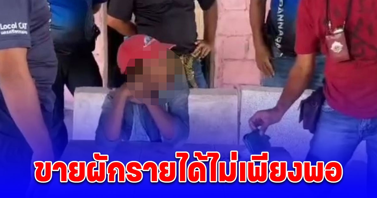 บุกจับแม่ค้าขายผักบังหน้า ซุกยาบ้าขายวัยรุ่นคาตลาด สารภาพ ขายผักรายได้ไม่เพียงพอ