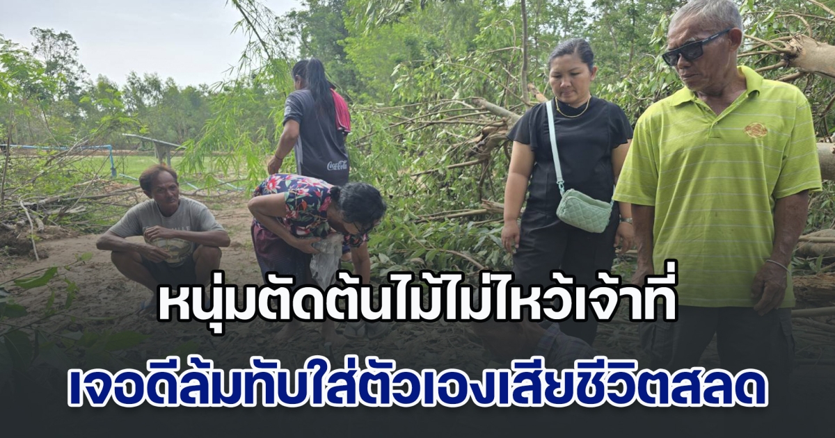 หนุ่มตัดต้นไม้ไม่ไหว้เจ้าที่ เจอดีล้มทับใส่ตัวเองเสียชีวิตสลด