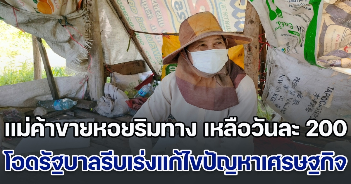 แม่ค้าขายหอยริมทาง เหลือวันละ 200 โอดรัฐบาลรีบเร่งแก้ไขปัญหาเศรษฐกิจ