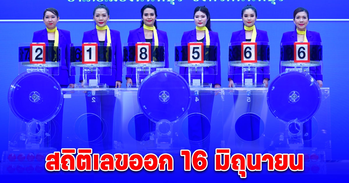 สถิติเลขออก 16 มิถุนายน