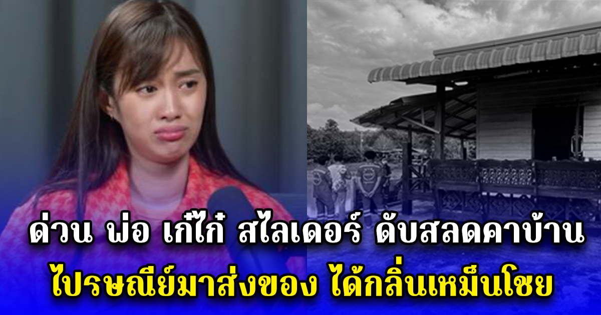 ด่วน พ่อ เก๋ไก๋ สไลเดอร์ ดับสลดคาบ้าน ไปรษณีย์มาส่งของ ได้กลิ่นเหม็นโชย