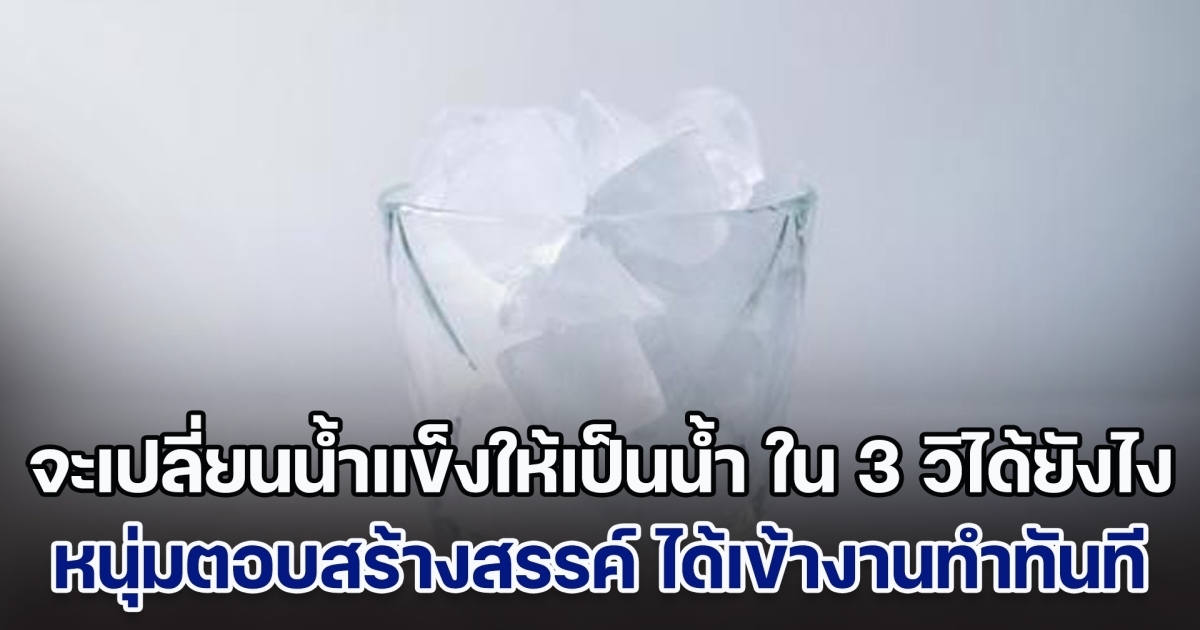 บริษัทถามผู้สมัครงาน จะเปลี่ยนน้ำแข็งให้เป็นน้ำ ใน 3 วิได้ยังไง หนุ่มตอบสร้างสรรค์ ถูกรับเข้างานทำทันที (ข่าวตปท.)