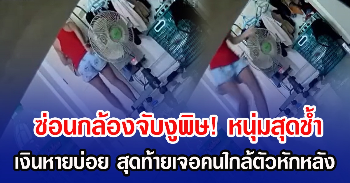 ซ่อนกล้องจับงูพิษ! หนุ่มสุดช้ำ เงินหายบ่อย สุดท้ายเจอคนใกล้ตัวหักหลัง