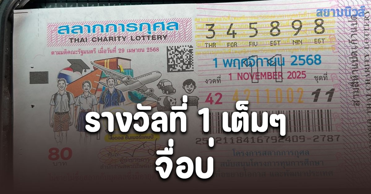 หมานแท้ ! หนุ่มถูกรางวัลที่ 1 รับทรัพย์แบบตื่นเต้น