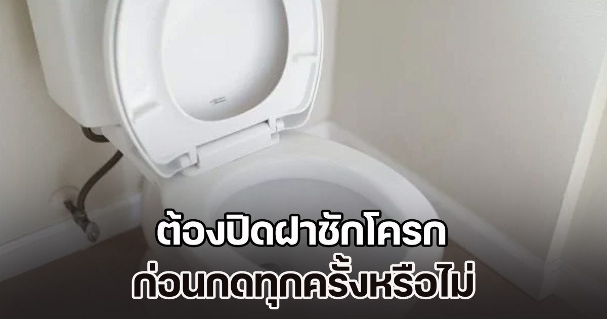 ไขข้อสงสัย ต้องปิดฝาชักโครก ก่อนกดทุกครั้งหรือไม่