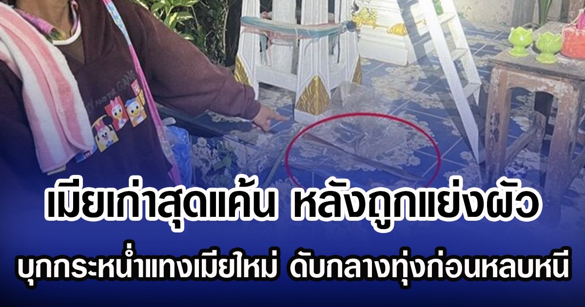 เมียเก่าสุดแค้น หลังถูกแย่งผัว บุกกระหน่ำแทงเมียใหม่ ดับกลางทุ่งก่อนหลบหนี