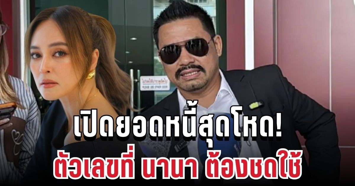 เปิดยอดหนี้สุดโหด! ทนายสายหยุดพูดแล้ว ตัวเลขที่ นานา ต้องชดใช้