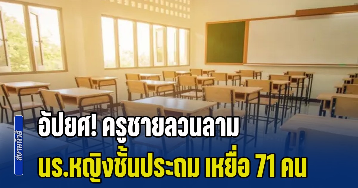 อัปยศ! ครูชายลวนลาม นักเรียนหญิงชั้นประถม เหยื่อ 71 คน แต่ เจ้าของ รร. สั่งปิดข่าวเงียบ