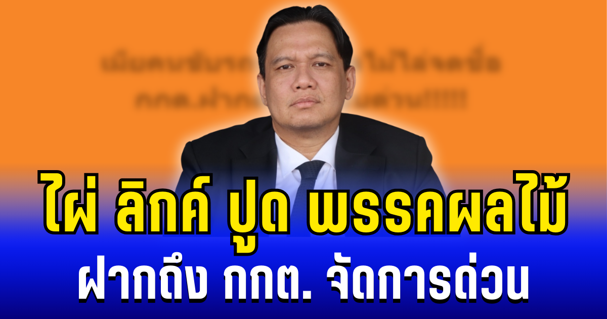 สะเทือนเเรง! ไผ่ ลิกค์ ปูด พรรคผลไม้ ฝากถึง กกต. จัดการด่วน