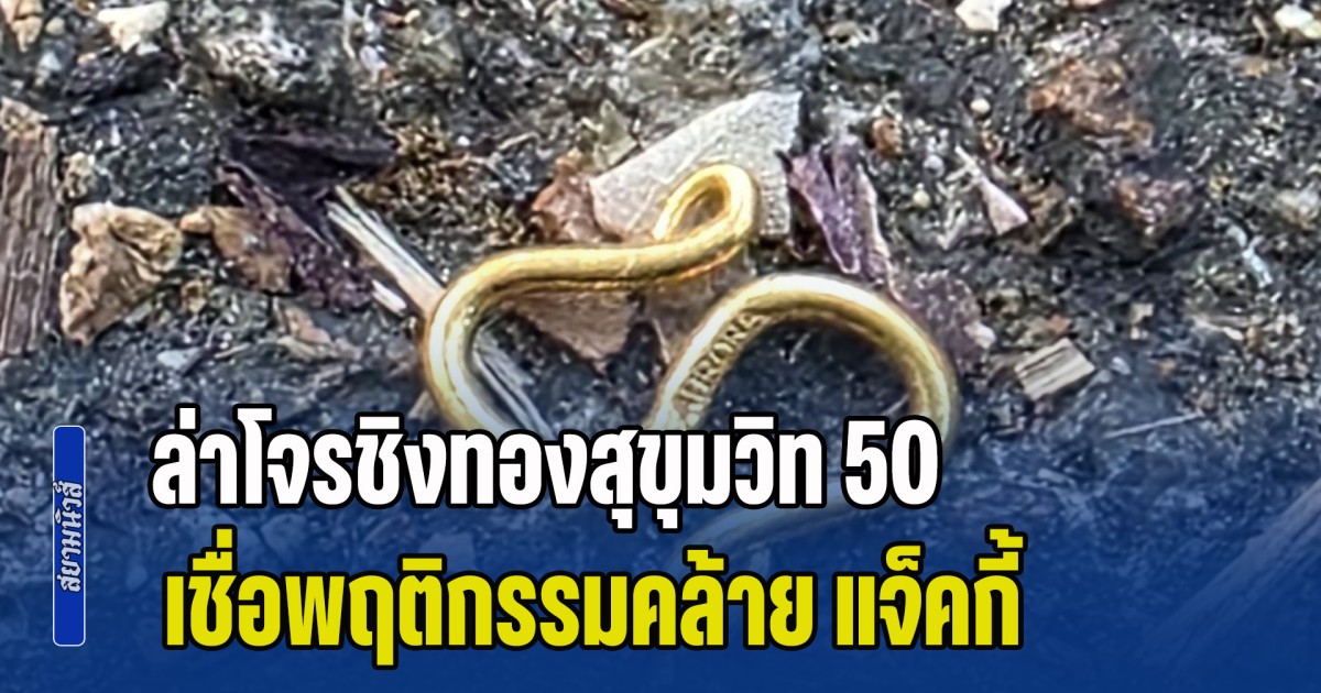 ตำรวจเร่งล่าโจรชิงทองสุขุมวิท 50 เชื่อพฤติกรรมคล้าย แจ็คกี้ โจรดังเมื่อ 7 ปีก่อน