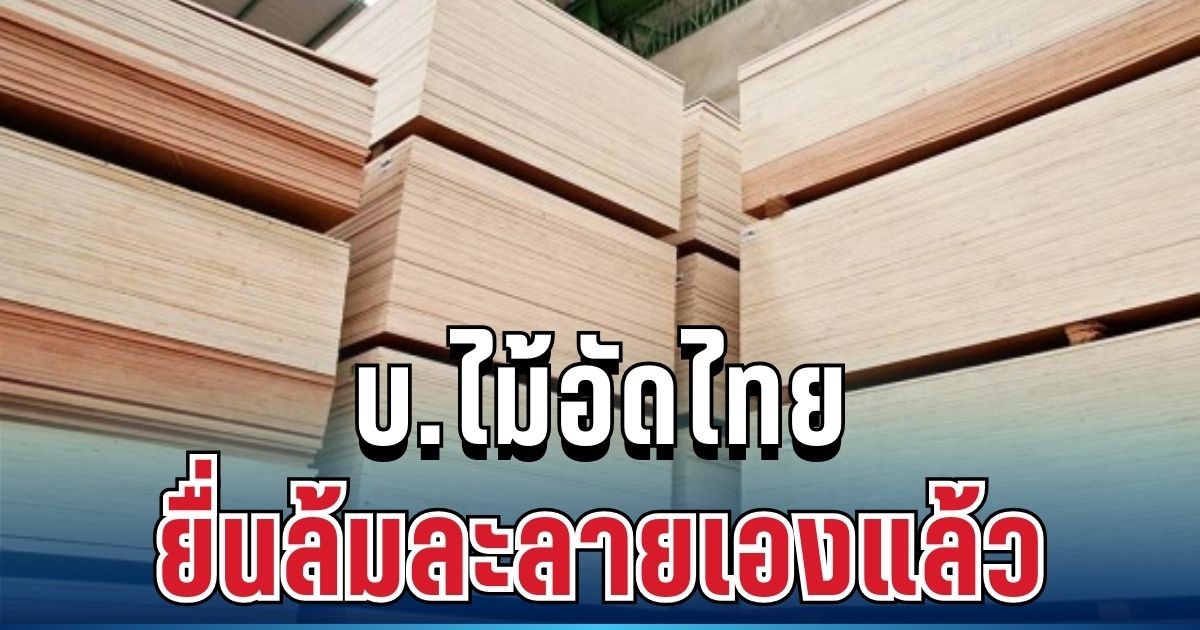 เกิดอะไรขึ้น! บ.ไม้อัดไทย บริษัทลูก อ.อ.ป. ยื่นล้มละลายเองแล้ว