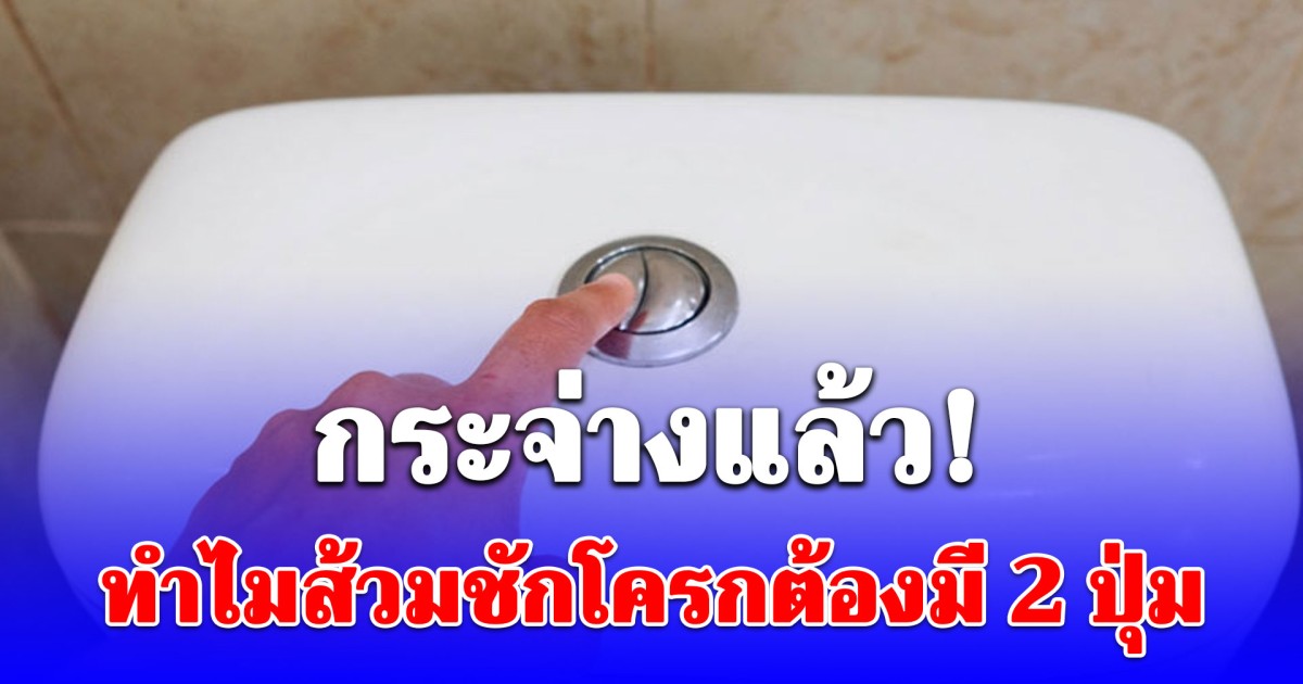 กระจ่างแล้ว! ทำไมส้วมชักโครกต้องมี 2 ปุ่ม