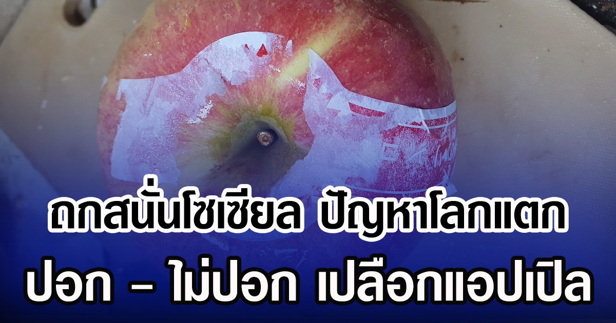 ถกสนั่นโซเซียล ปัญหาโลกแตก ปอก - ไม่ปอก เปลือกแอปเปิล