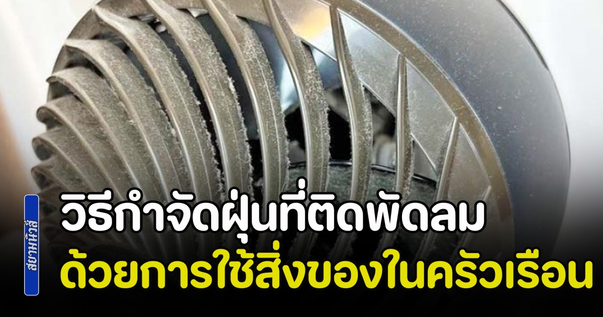 ใครก็ทำตามได้! วิธีกำจัดฝุ่นที่ติดพัดลมแบบง่ายๆ ด้วยการใช้สิ่งของในครัวเรือน