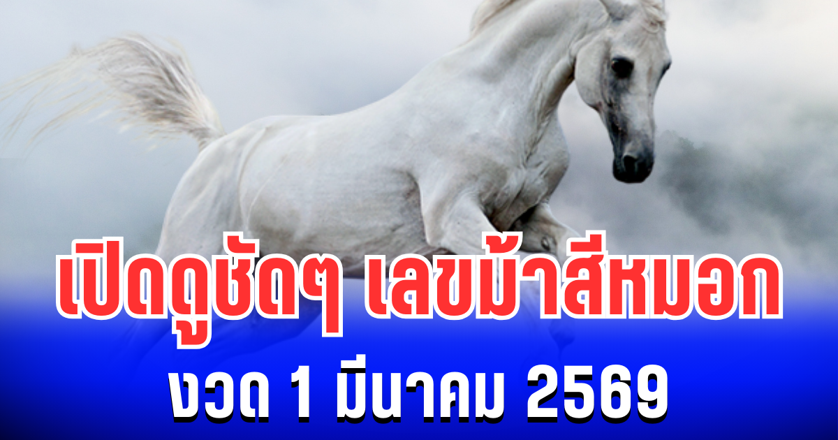 ควบมาให้โชค! เปิดดูชัดๆ เลขม้าสีหมอก 1/3/69