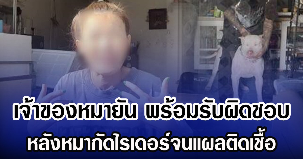 เจ้าของหมายัน พร้อมรับผิดชอบ หลังหมากัดไรเดอร์จนแผลติดเชื้อ