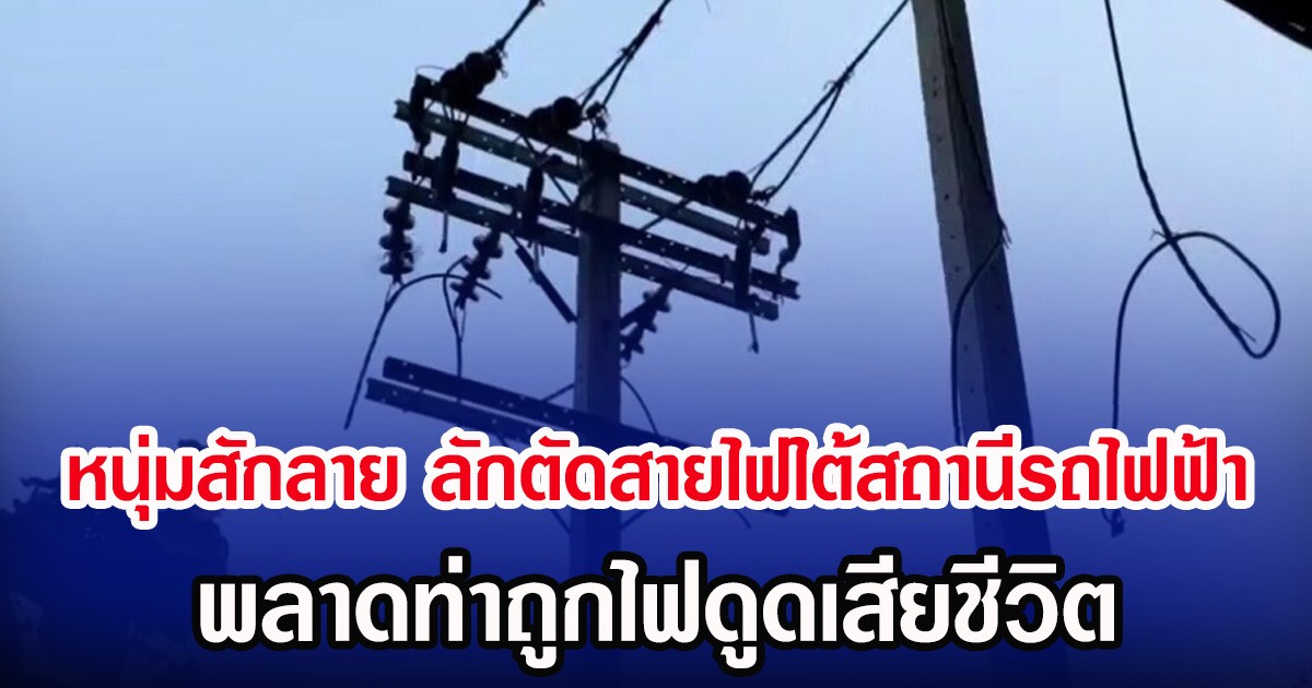 หนุ่มสักลาย ลักตัดสายไฟใต้สถานีรถไฟฟ้า พลาดท่าถูกไฟดูดเสียชีวิต