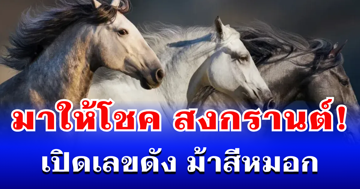 ควบมาให้โชคสงกรานต์! เลขดัง ม้าสีหมอก แนวทางงวด 16 เม.ย. 69