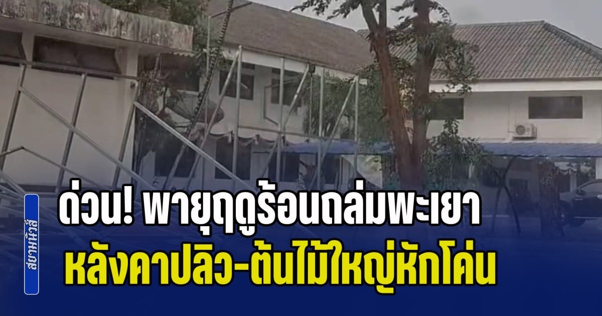 ด่วน! พายุฤดูร้อนถล่มพะเยา หลังคาปลิว-ต้นไม้ใหญ่หักโค่น จนท.เร่งช่วยเหลือประชาชนเดือดร้อน