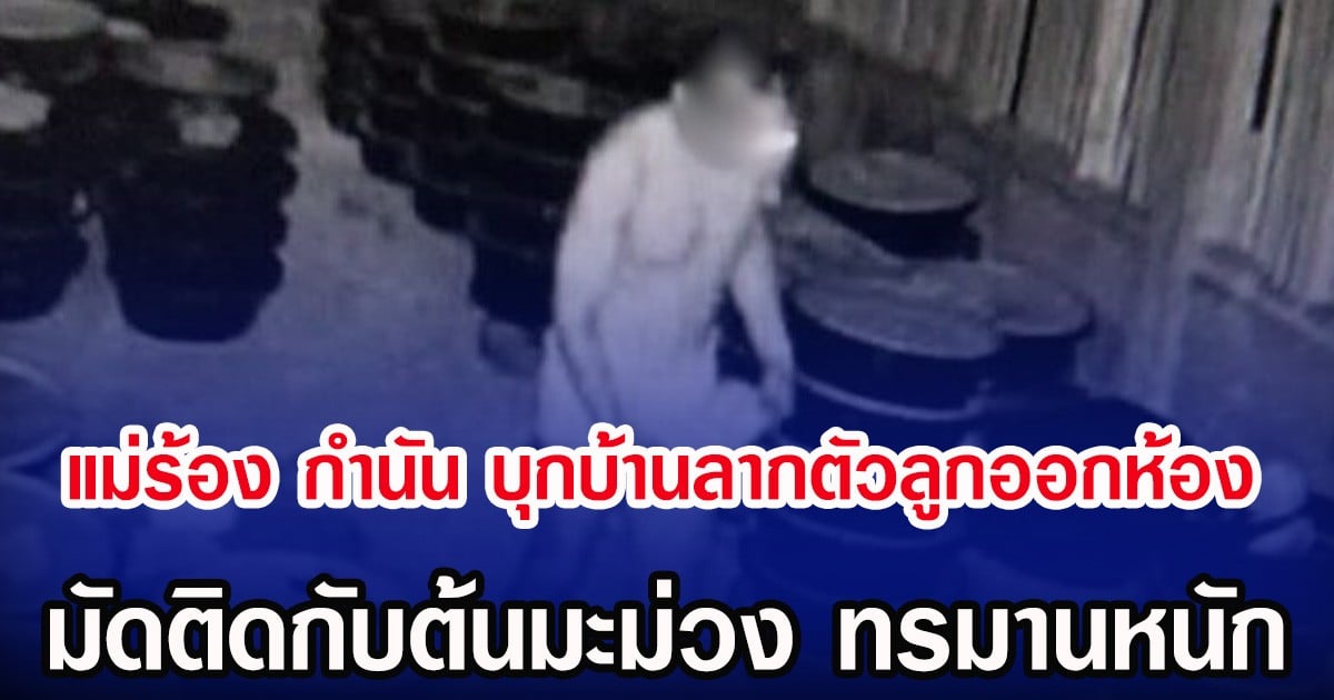 แม่ร้อง กำนัน บุกบ้านลากตัวลูกออกห้อง มัดติดกับต้นมะม่วง ทรมานหนัก