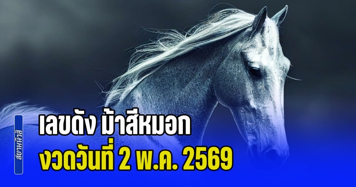 ควบมาให้โชคแล้ว เลขดัง ม้าสีหมอก งวดวันที่ 2 พ.ค. 2569